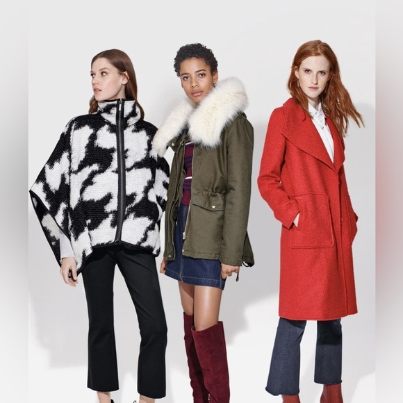 T Tahari “Jackie” hooded anorak with removable faux fur trim Size :L - Picture 16 of 16